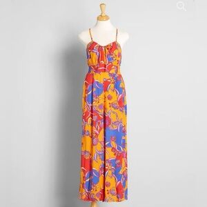 Modcloth Jumpsuit For The Love Of Festival Season ‎ Size 0 NWT B39